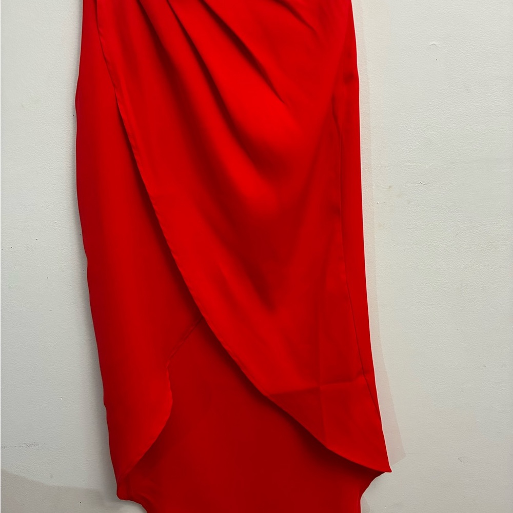 Superdown Asymmetrical Red Skirt